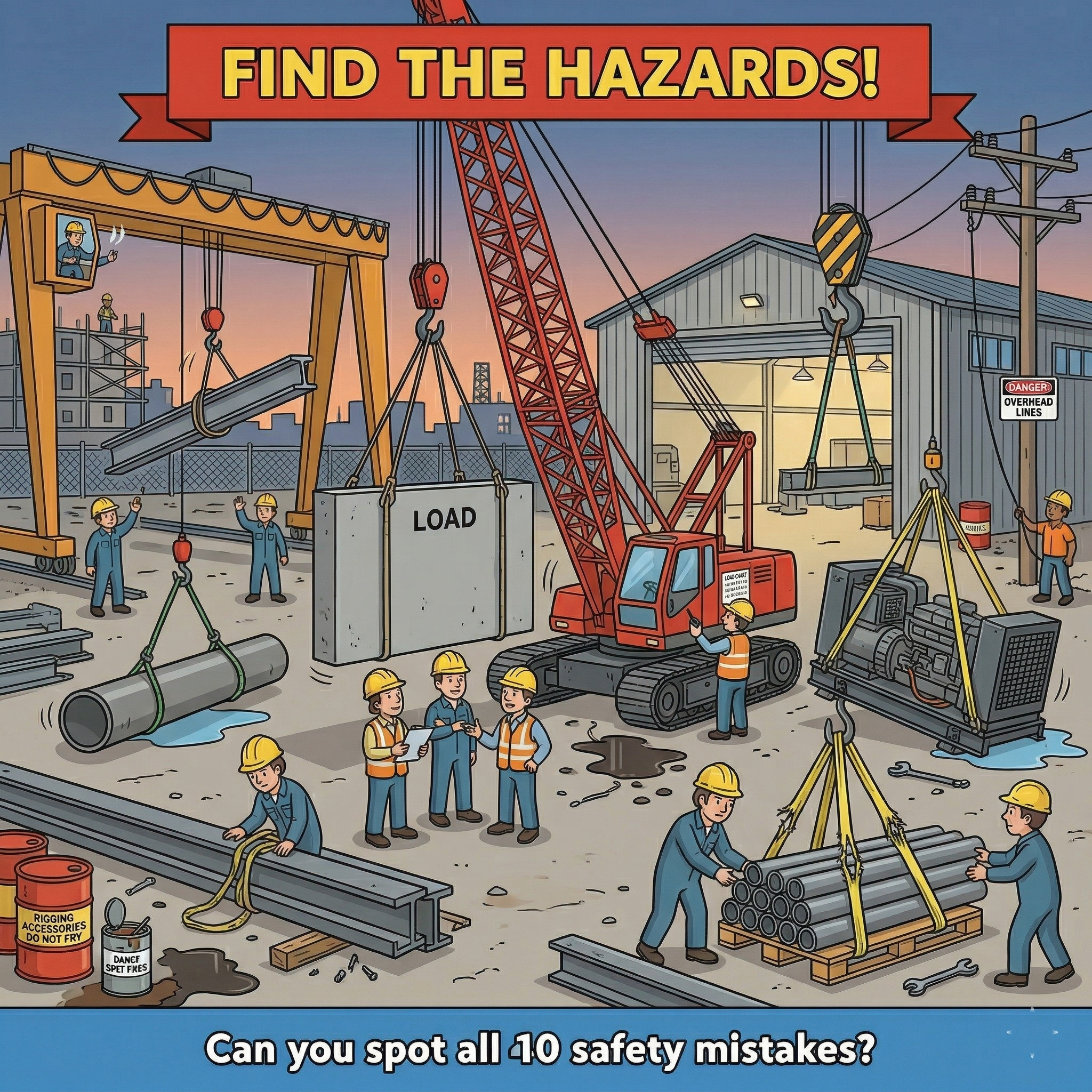 Crane operations scene