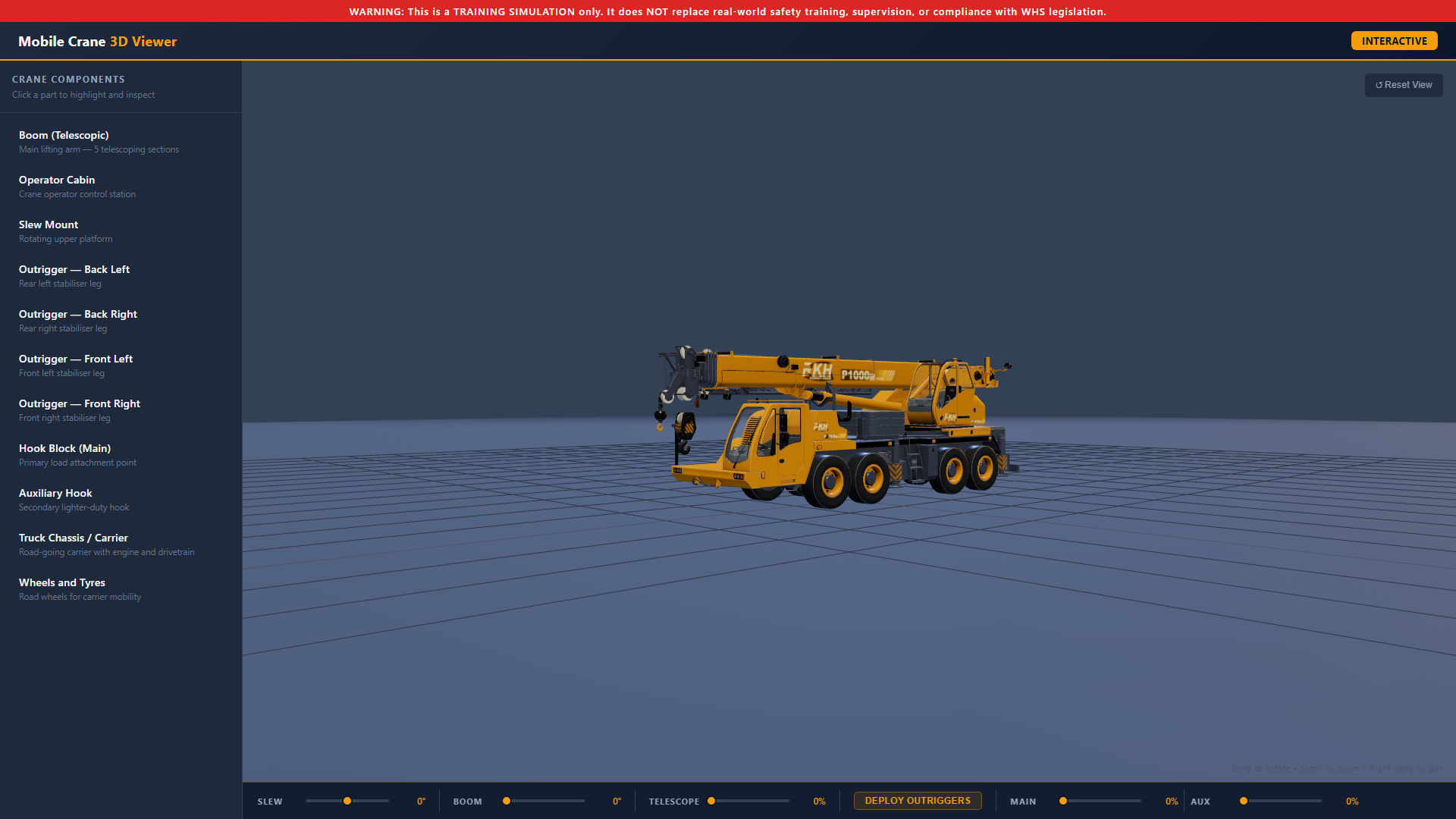 Mobile Crane 3D Viewer