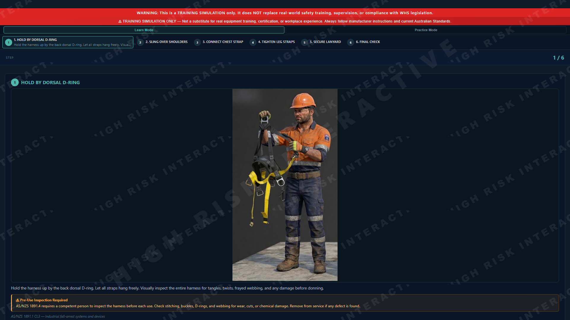 Harness Donning Simulator