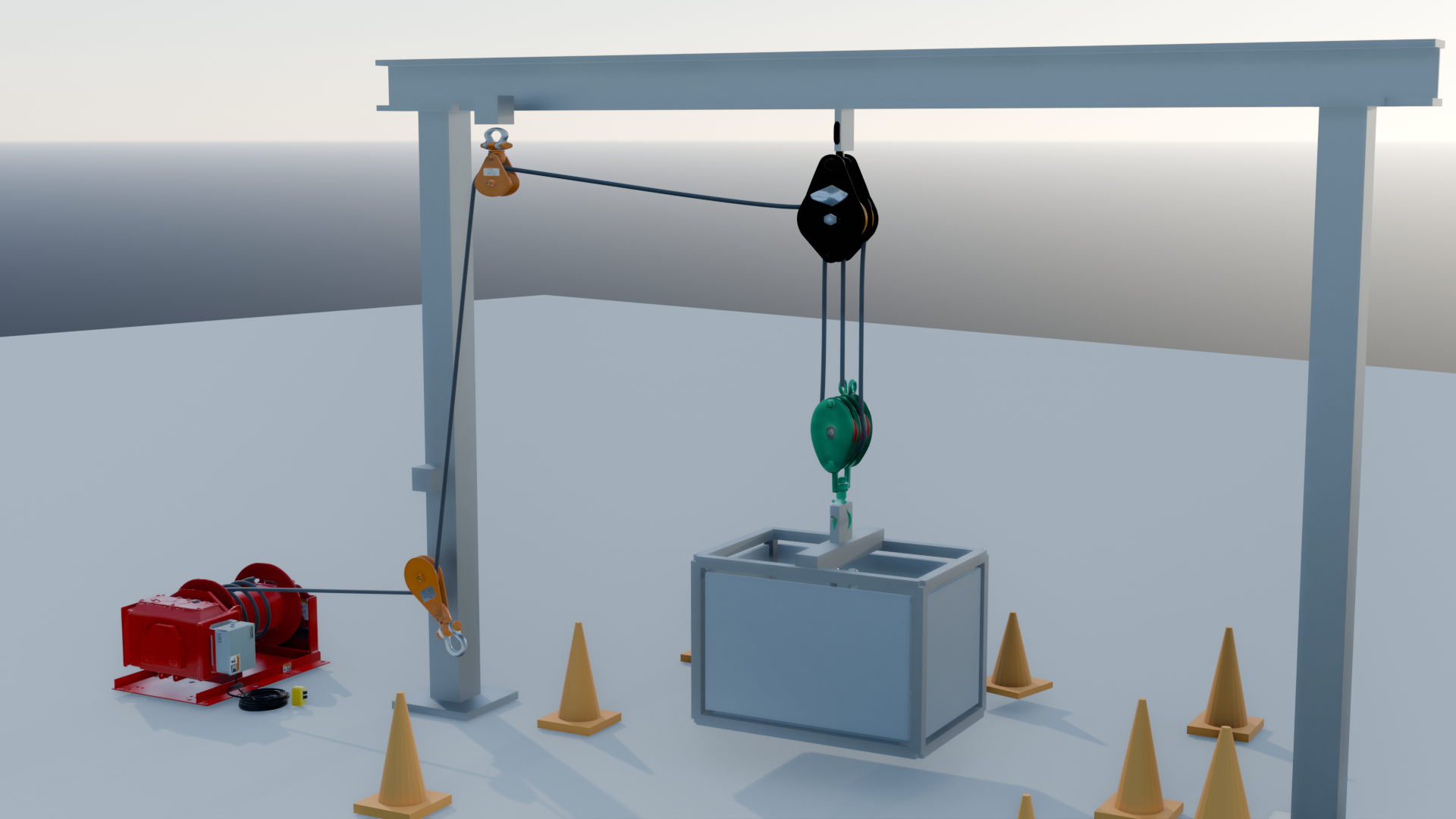 Winch Lift Scene