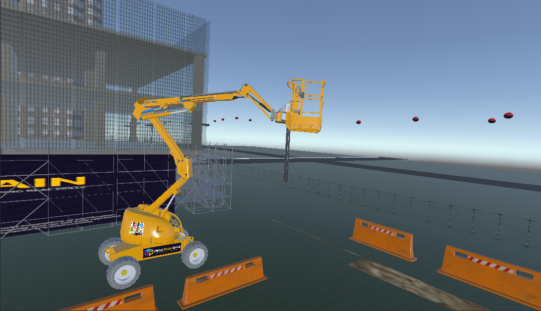 Multiple boom lifts operating simultaneously
