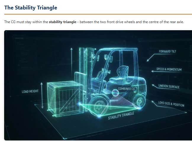 The Stability Triangle — CG within drive wheels and rear axle
