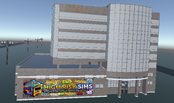 High Risk Interactive branded construction site